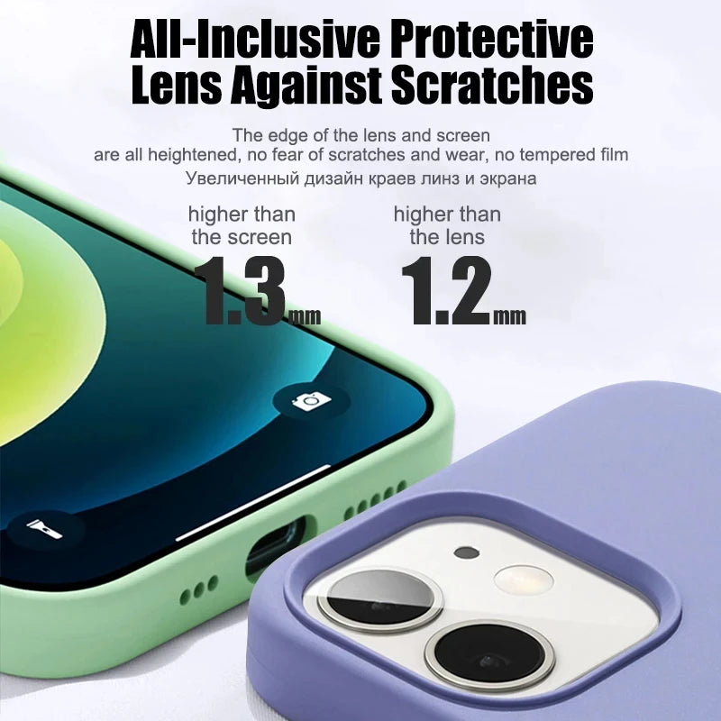 Original Liquid Silicone Shockproof Case for APPLE iPhone 11 12 13 14 15 16 17 Pro Max Cases for iPhone 17 Air Phone Back Cover